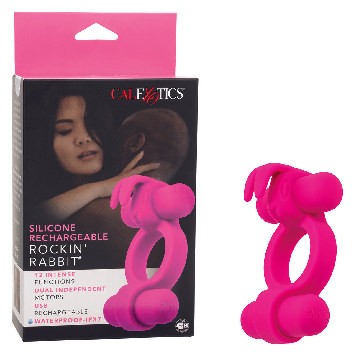 CalExotics® Silicone Rechargeable Rockin Rabbit – Pink