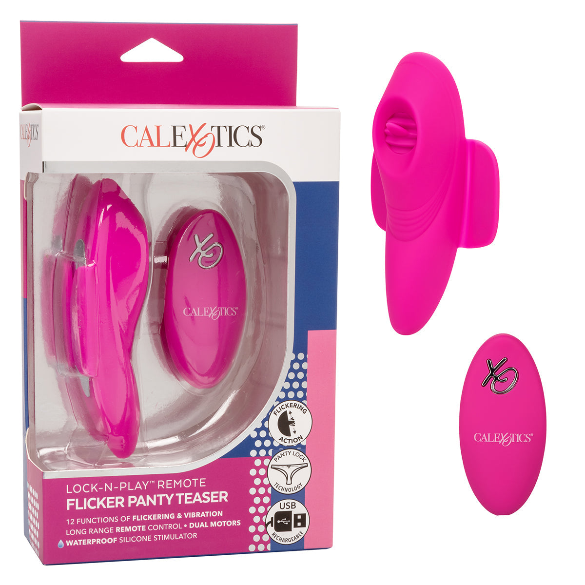 CalExotics® - Lock-N-Play Remote Flicker Panty Teaser – Pink