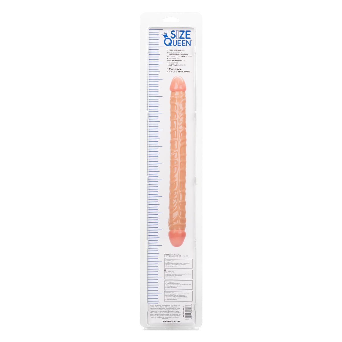 CalExotics® - Size Queen® - 17” Double-Ended Dildo – Ivory