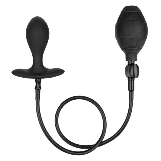 CalExotics® Weighted Silicone Inflatable Plug - Black