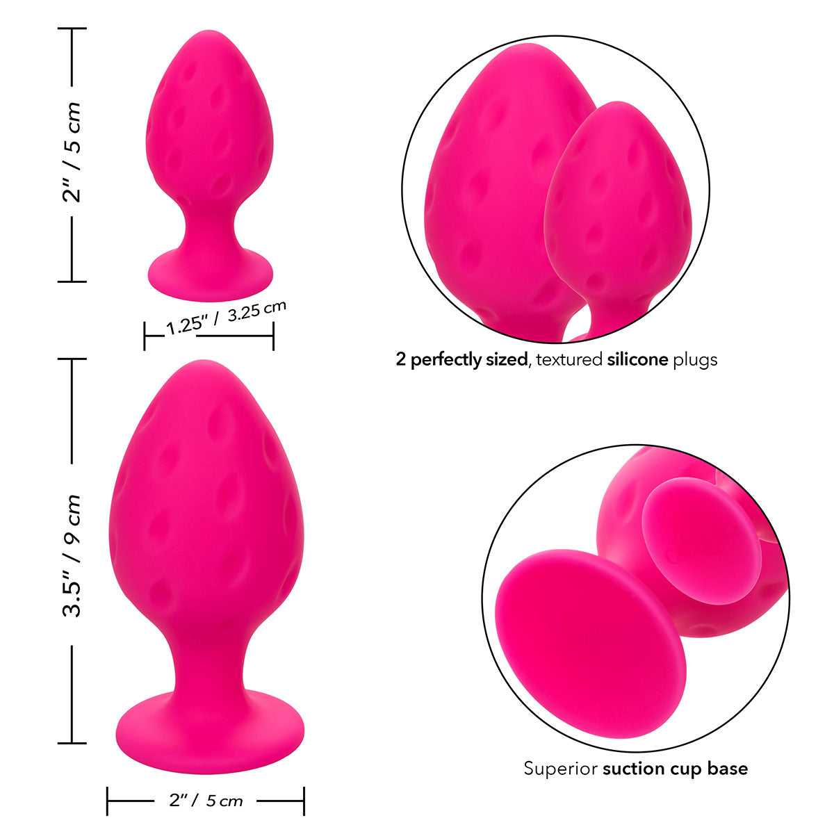 CalExotics® Cheeky Butt Plugs - Pink