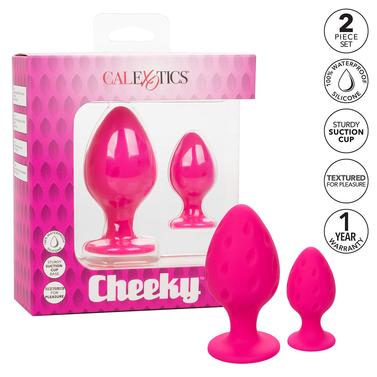CalExotics® Cheeky Butt Plugs – Pink