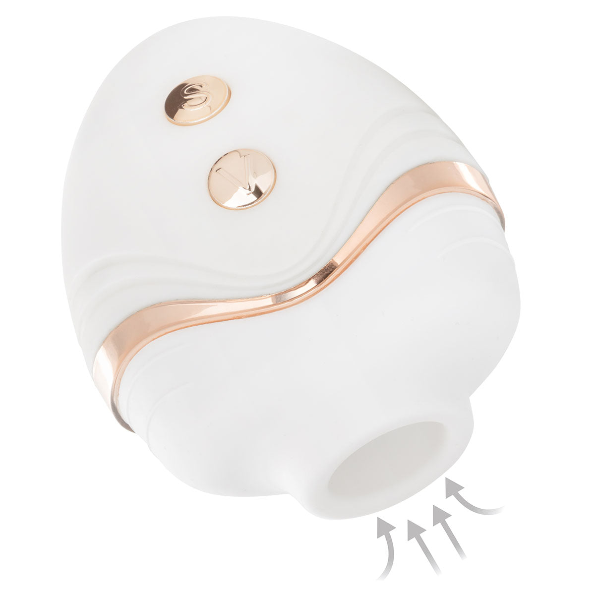 CalExotics® Empowered Palm Pleasure Goddess – Suction Vibrator – White