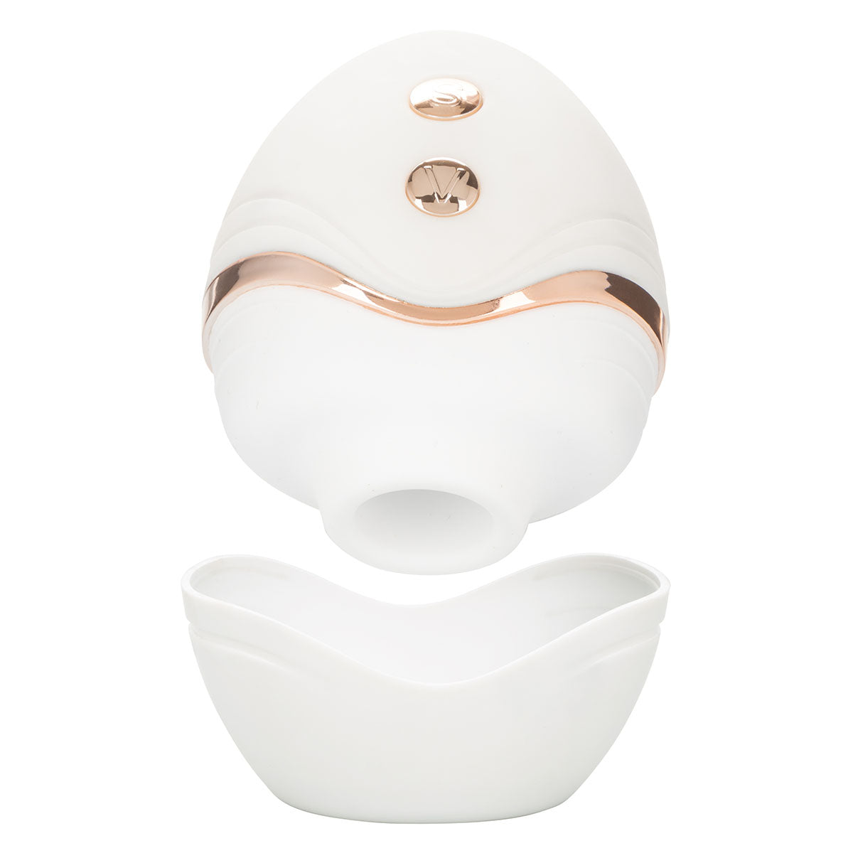 CalExotics® Empowered Palm Pleasure Goddess – Suction Vibrator – White