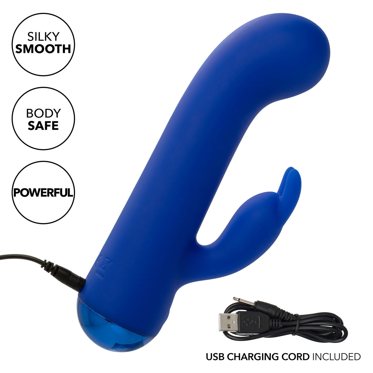 CalExotics® – Thicc – Chubby Bunny - Liquid Silicone Vibrator - Blue