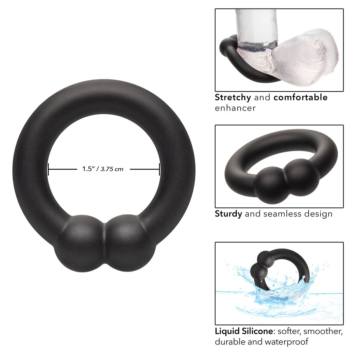CalExotics® - Alpha Ring - Liquid Silicone Muscle Ring – Black