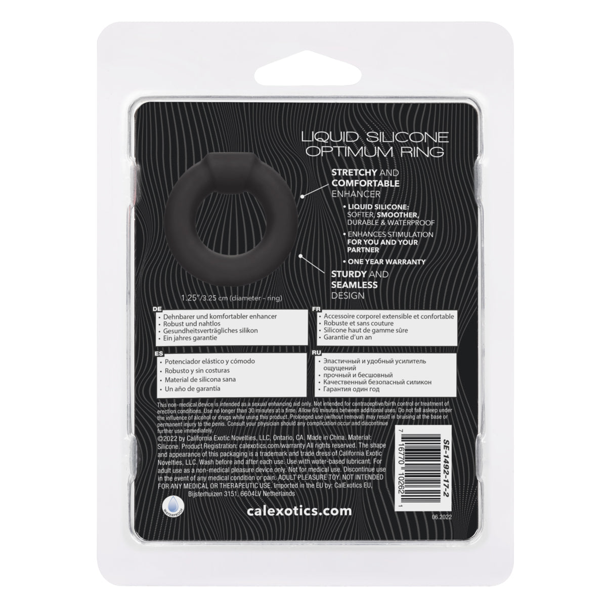 CalExotics® - Alpha Ring - Liquid Silicone Optimum Ring – Black