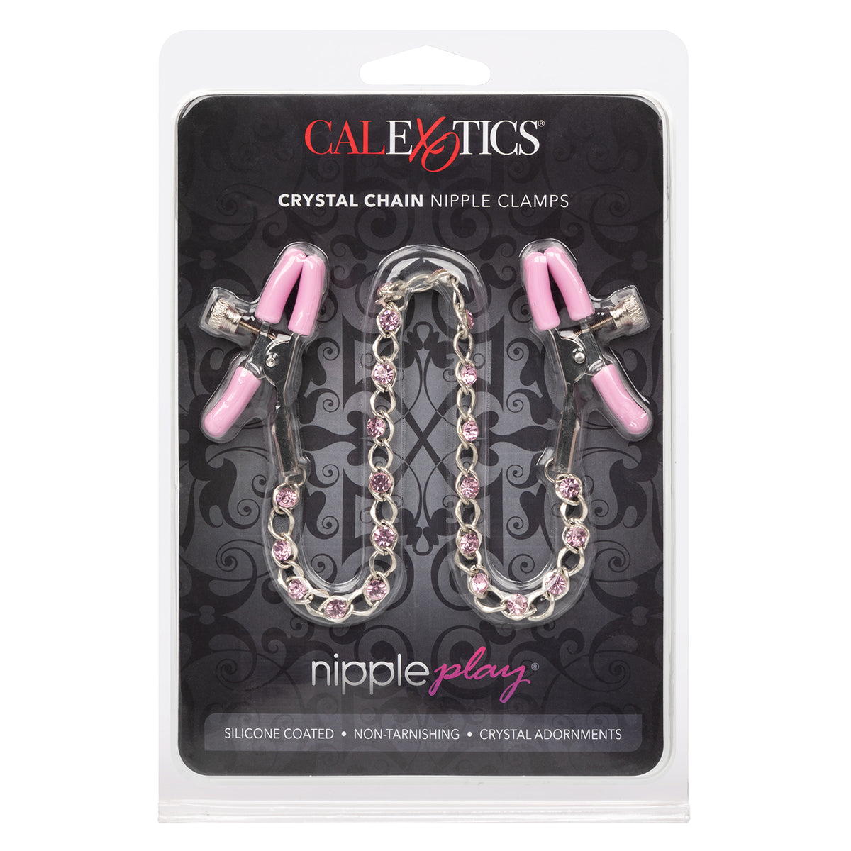 CalExotics® - Nipple Play Crystal Chain Clamps - Pink