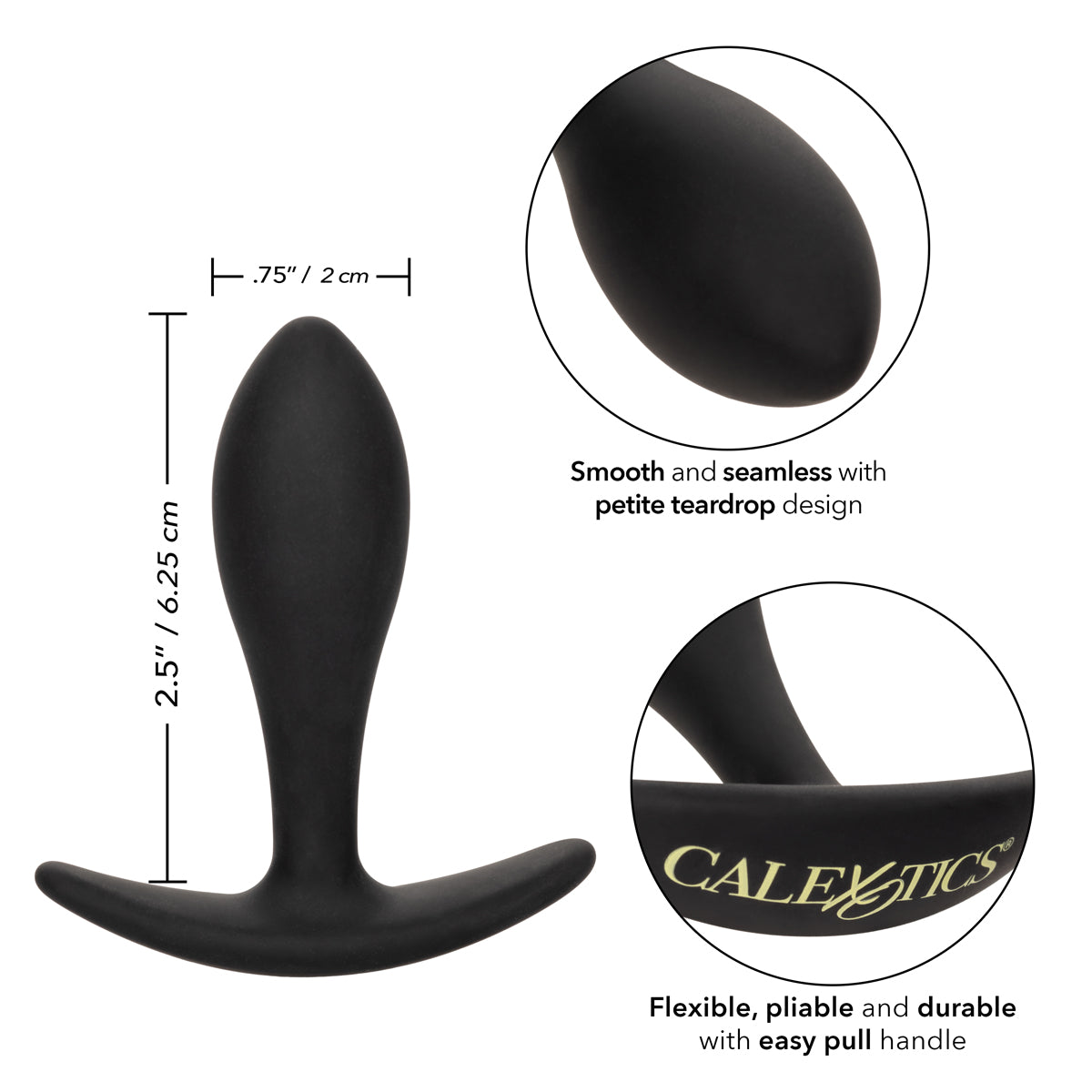 CalExotics® - Boundless Teardrop Butt Plug – Black