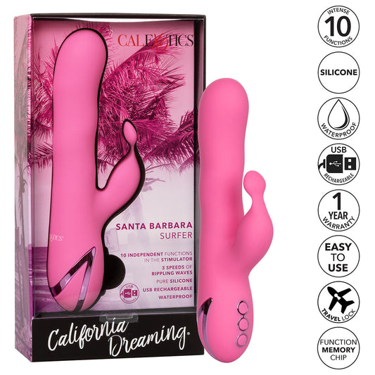 CalExotics® California Dreaming – Santa Barbara Surfer Dual Vibrator – Pink