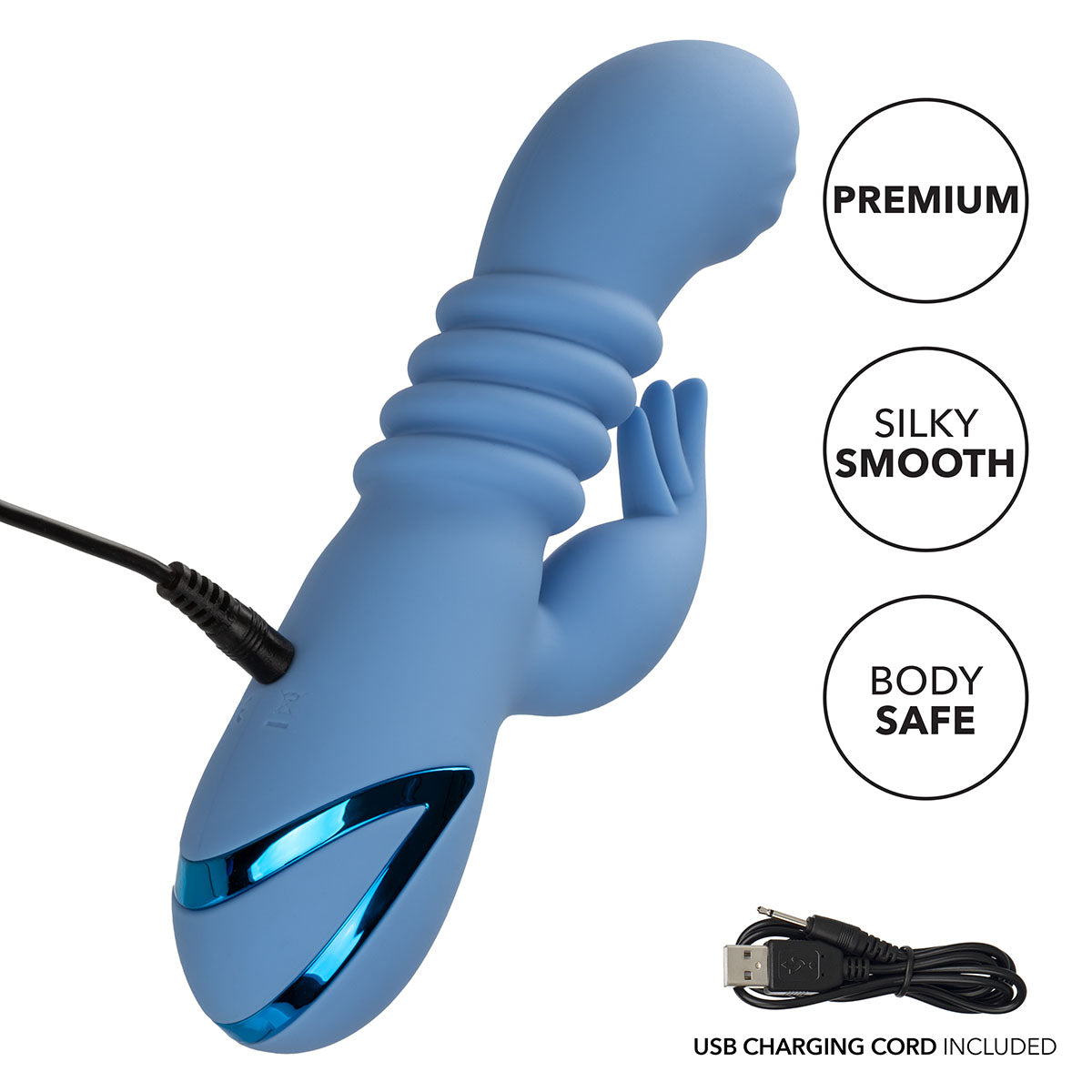 CalExotics® California Dreaming – Santa Cruz Coaster Dual Vibrator – Blue