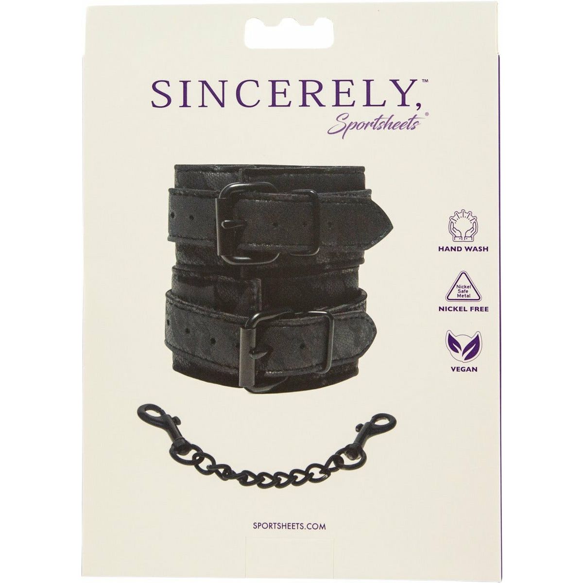 Sportsheets Sincerely - Lace Cuffs - Black