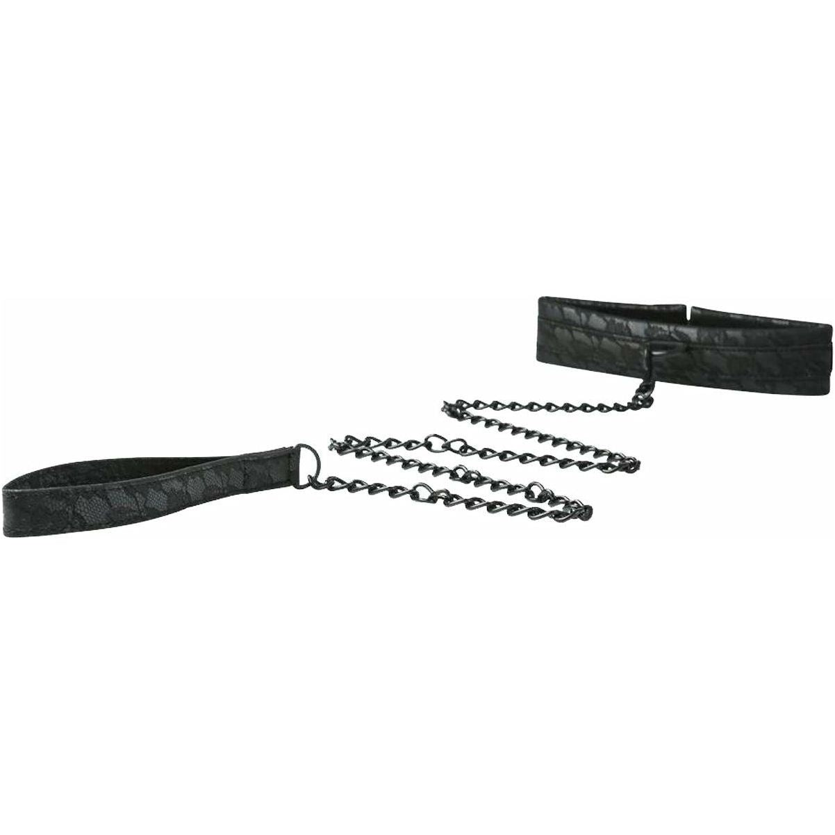 Sportsheets Sincerely - Lace Collar & Leash - Black