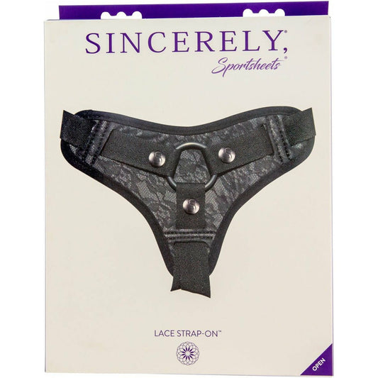 Sportsheets Sincerely - Lace Strap-On - Black