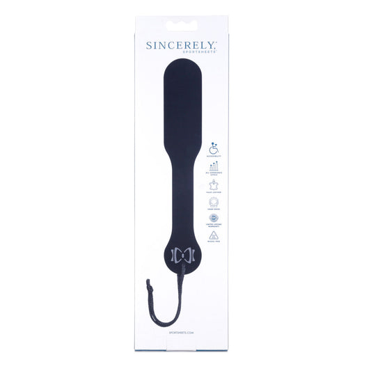 Sportsheets Sincerely Bow Tie Acrylic Paddle - Black