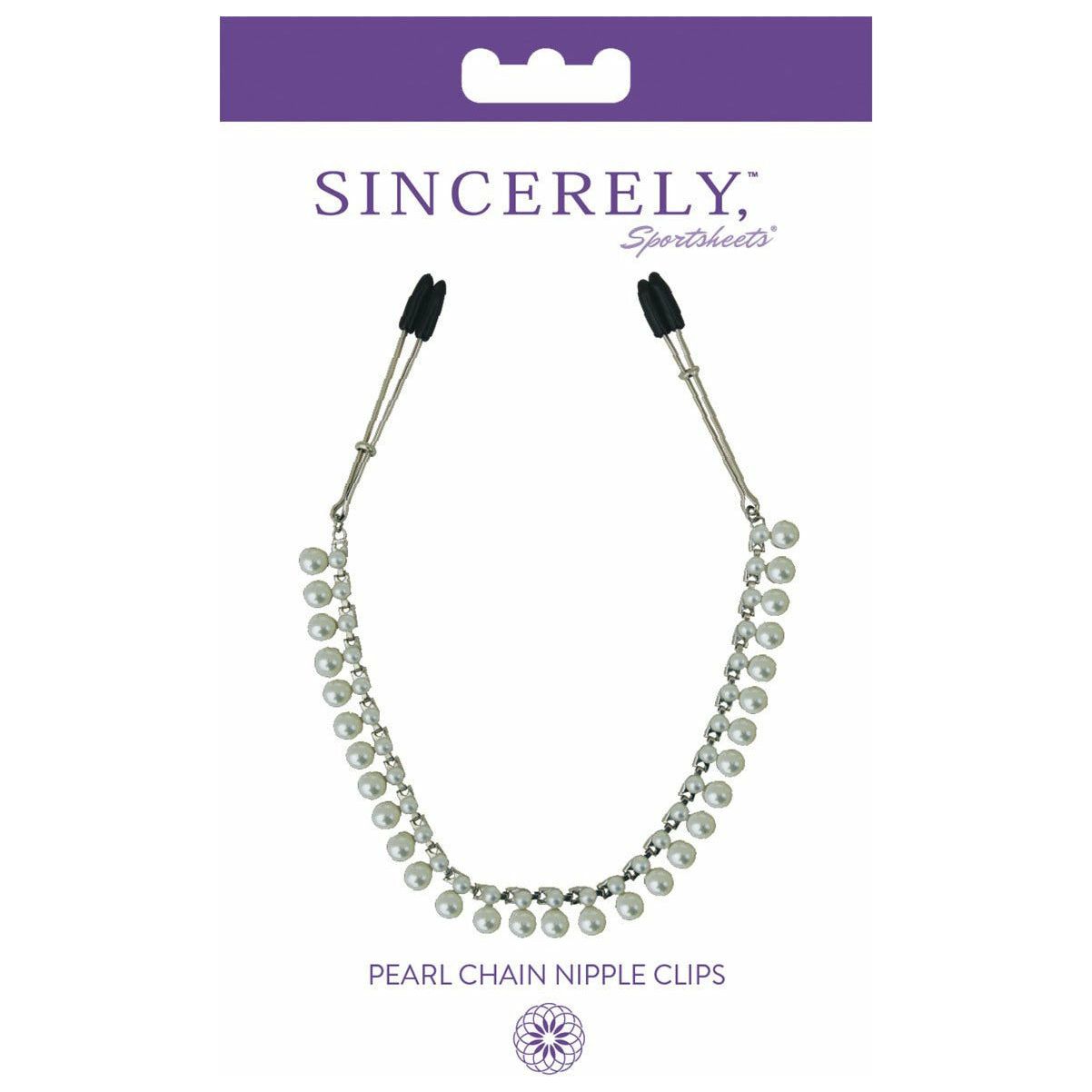 Sportsheets Sincerely - Pearl Chain Tweezer Nipple Clips