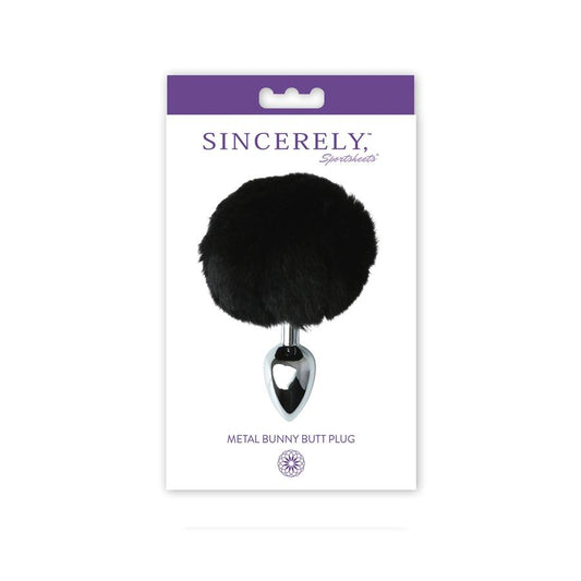 Sportsheets Metal Bondage Bunny Butt Plug - Black