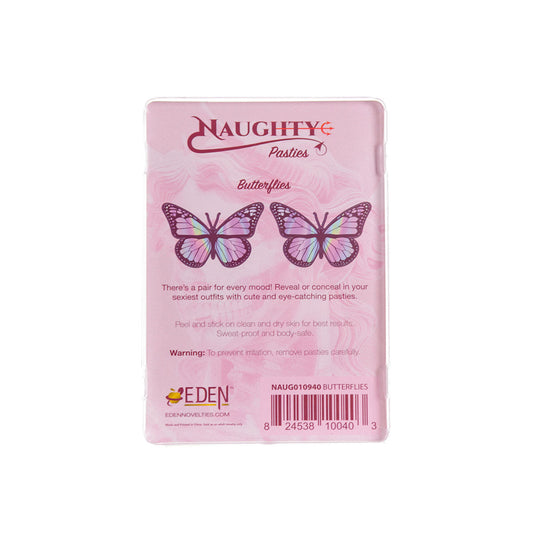 Naughty Glossy Holographic Butterfly Nipple Pasties