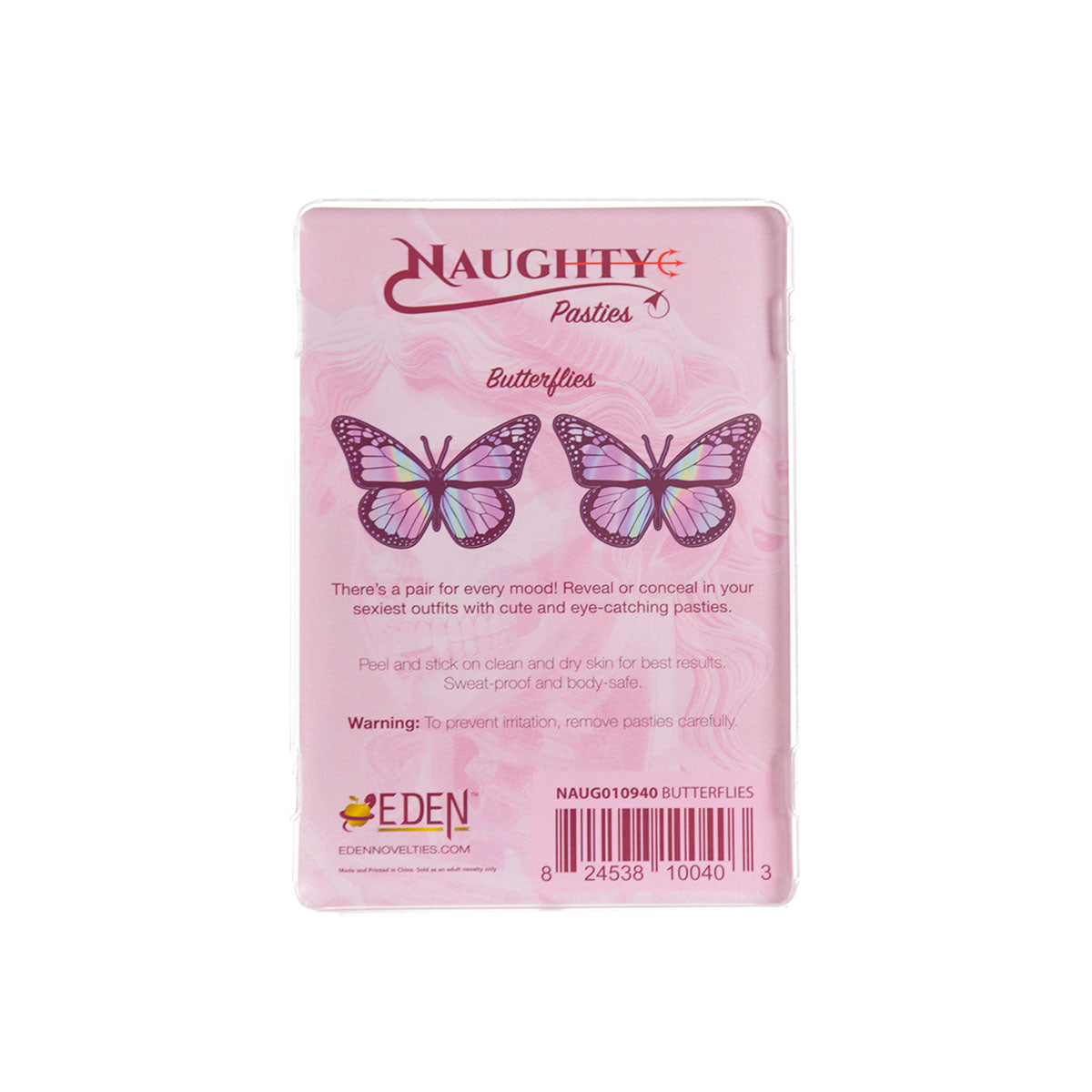 Naughty Glossy Holographic Butterfly Nipple Pasties