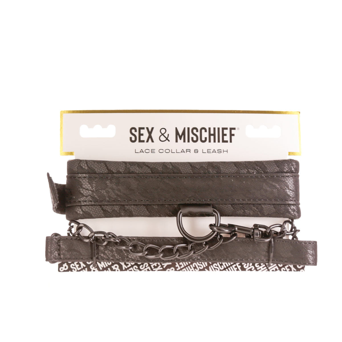 Sportsheets Sincerely - Lace Collar & Leash - Black