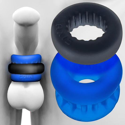 Oxballs - Ultracore Ballstretcher + Power Lock Ring - Black/Blue