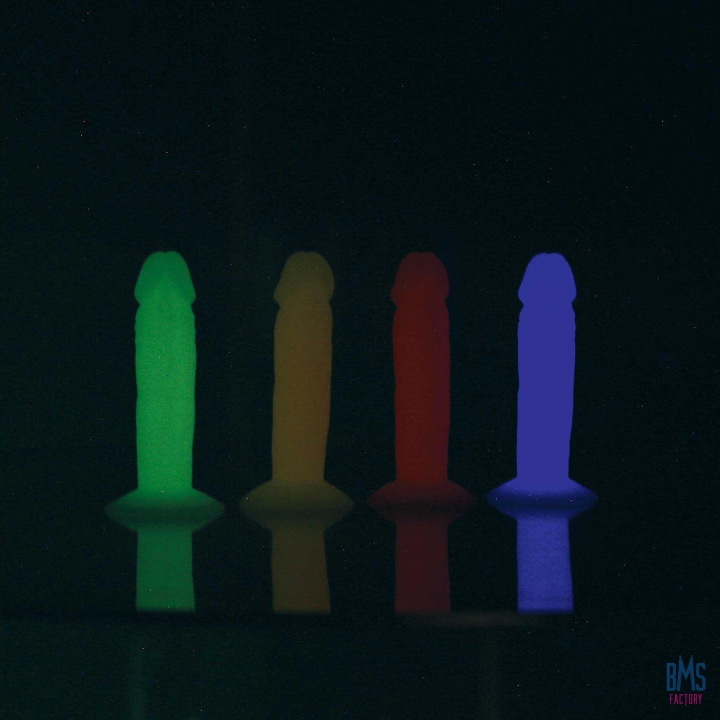 Addiction - Silly Willy – Glow in the Dark -  3.3” Silicone Dildo - 12 pcs