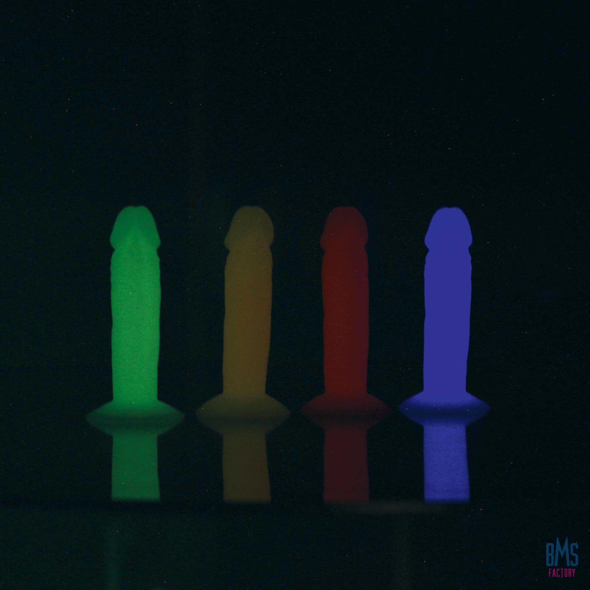 Addiction - Silly Willy – Glow in the Dark -  3.3” Silicone Dildo - 12 pcs
