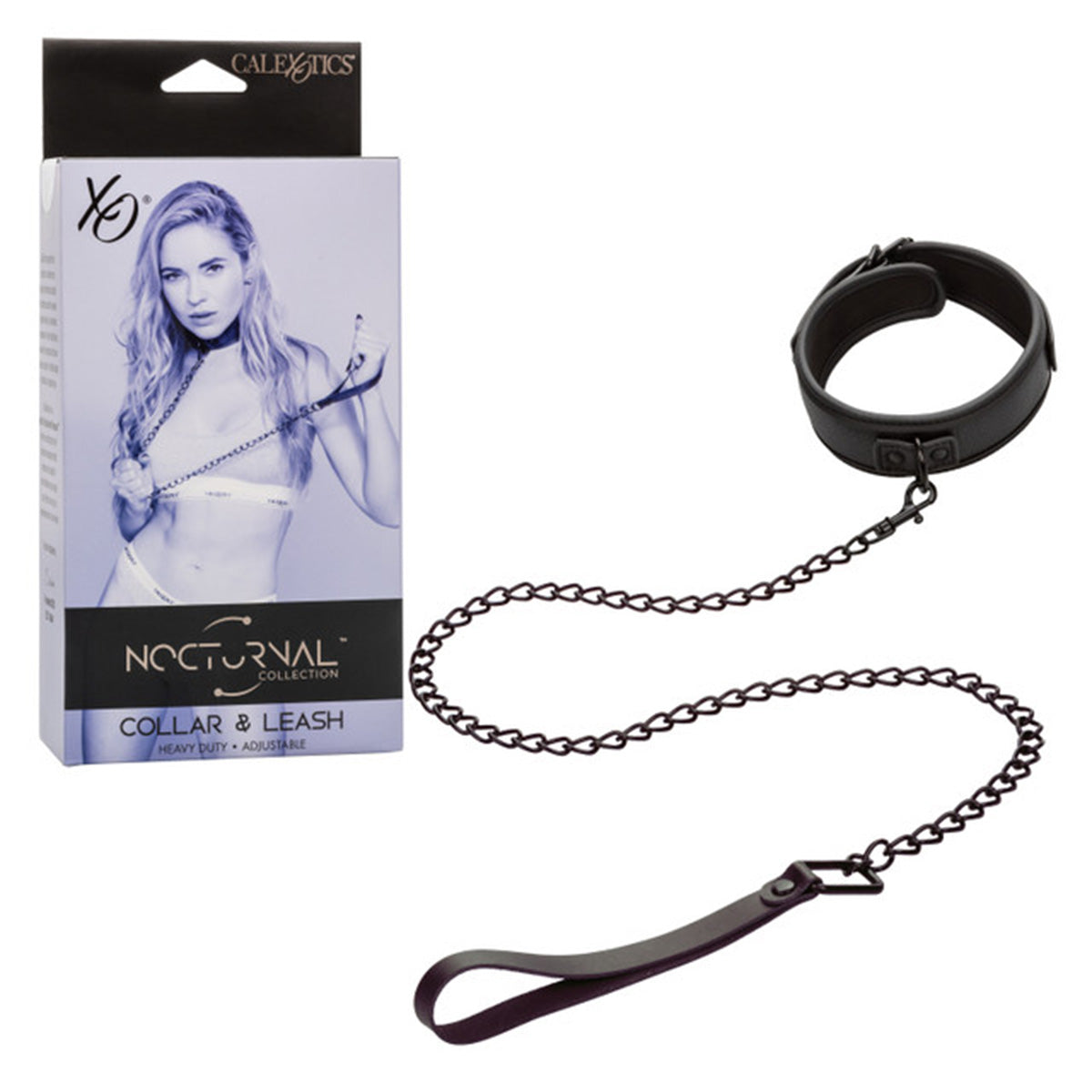 CalExotics® Nocturnal Collection Collar & Leash - Black