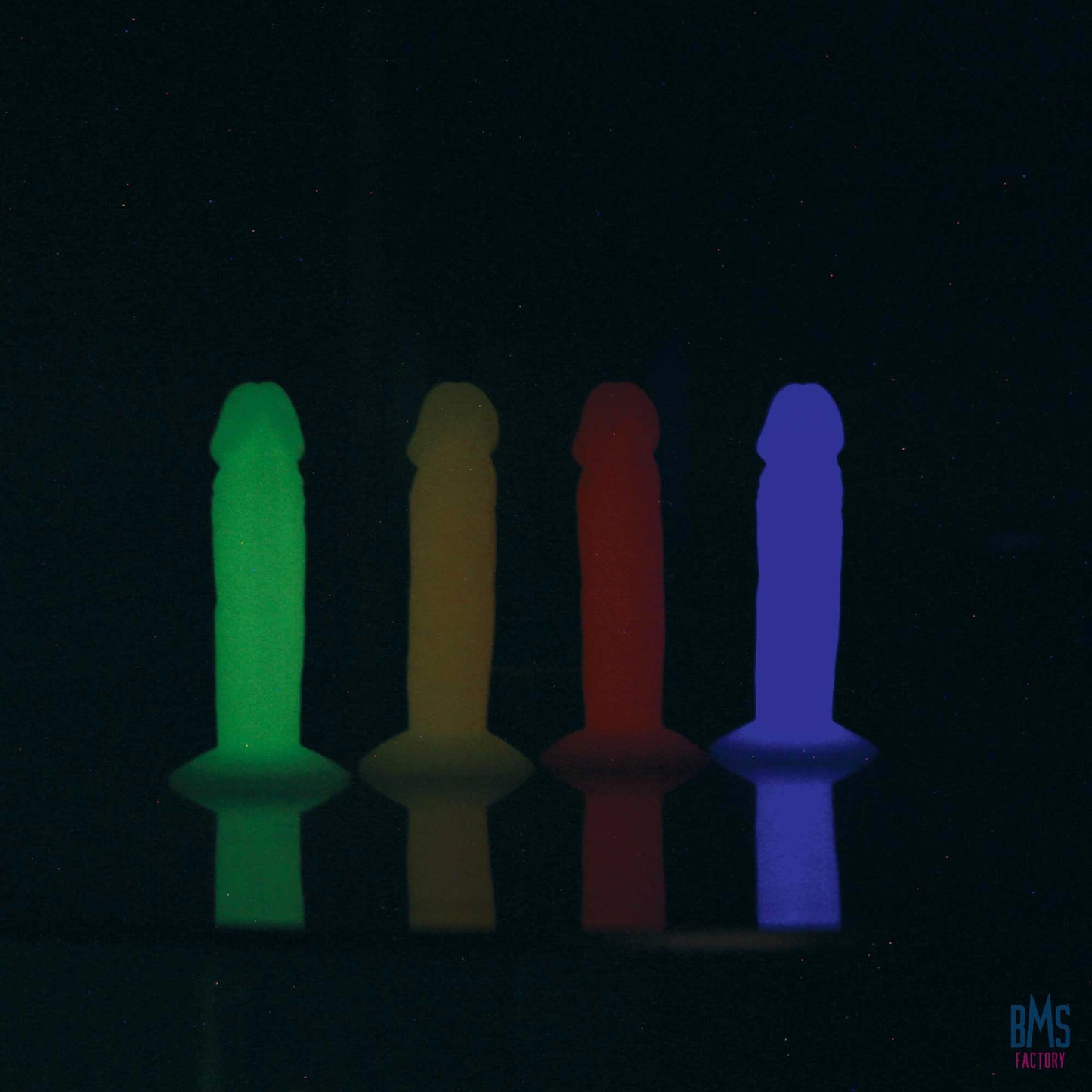 Addiction - Silly Willy – Glow in the Dark -  3.3” Silicone Dildo - 12 pcs