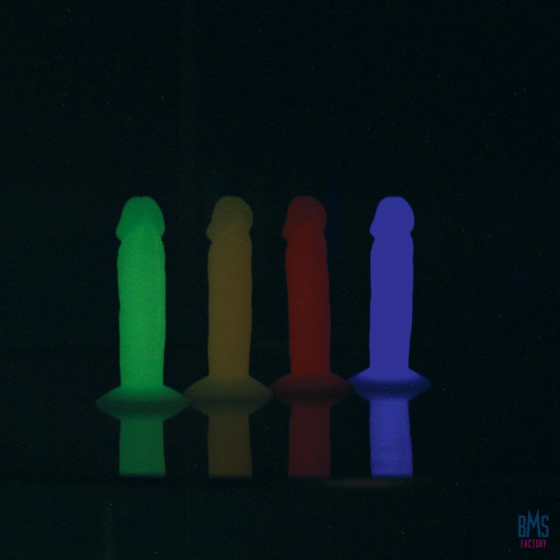 Addiction - Silly Willy – Glow in the Dark -  3.3” Silicone Dildo - 12 pcs