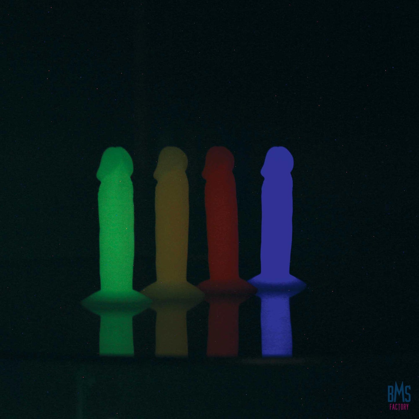 Addiction - Silly Willy – Glow in the Dark -  3.3” Silicone Dildo - 12 pcs