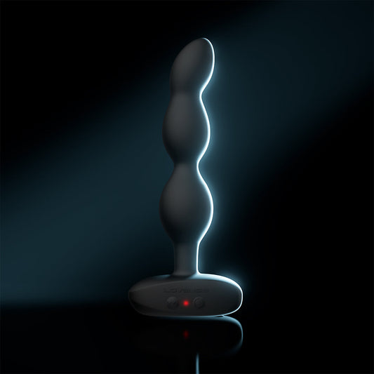 LOVENSE - Ridge Vibrating & Rotating Anal Beads - Black