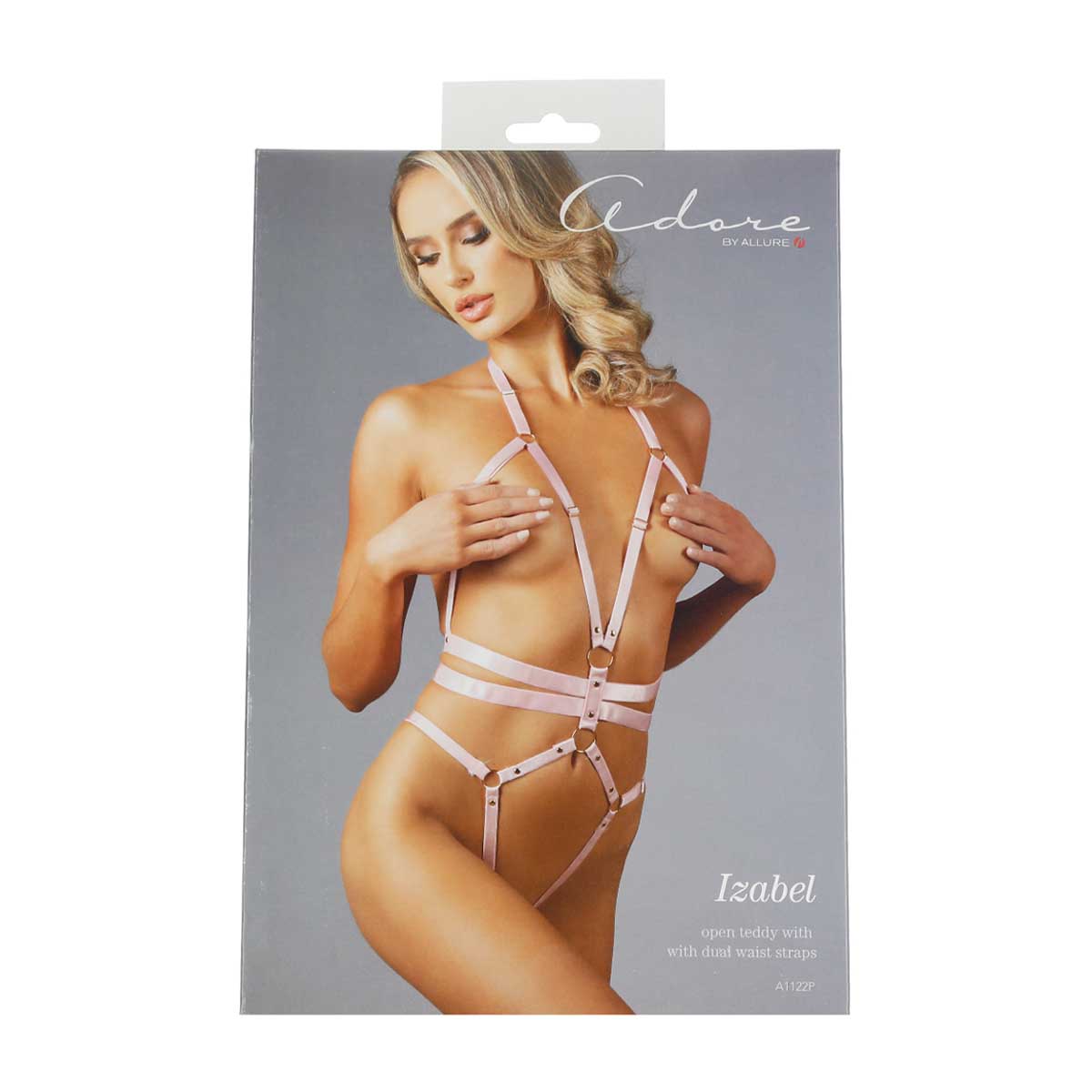 Adore By Allure - Izabel - Open Teddy With Dual Waist Straps - Pink - OS