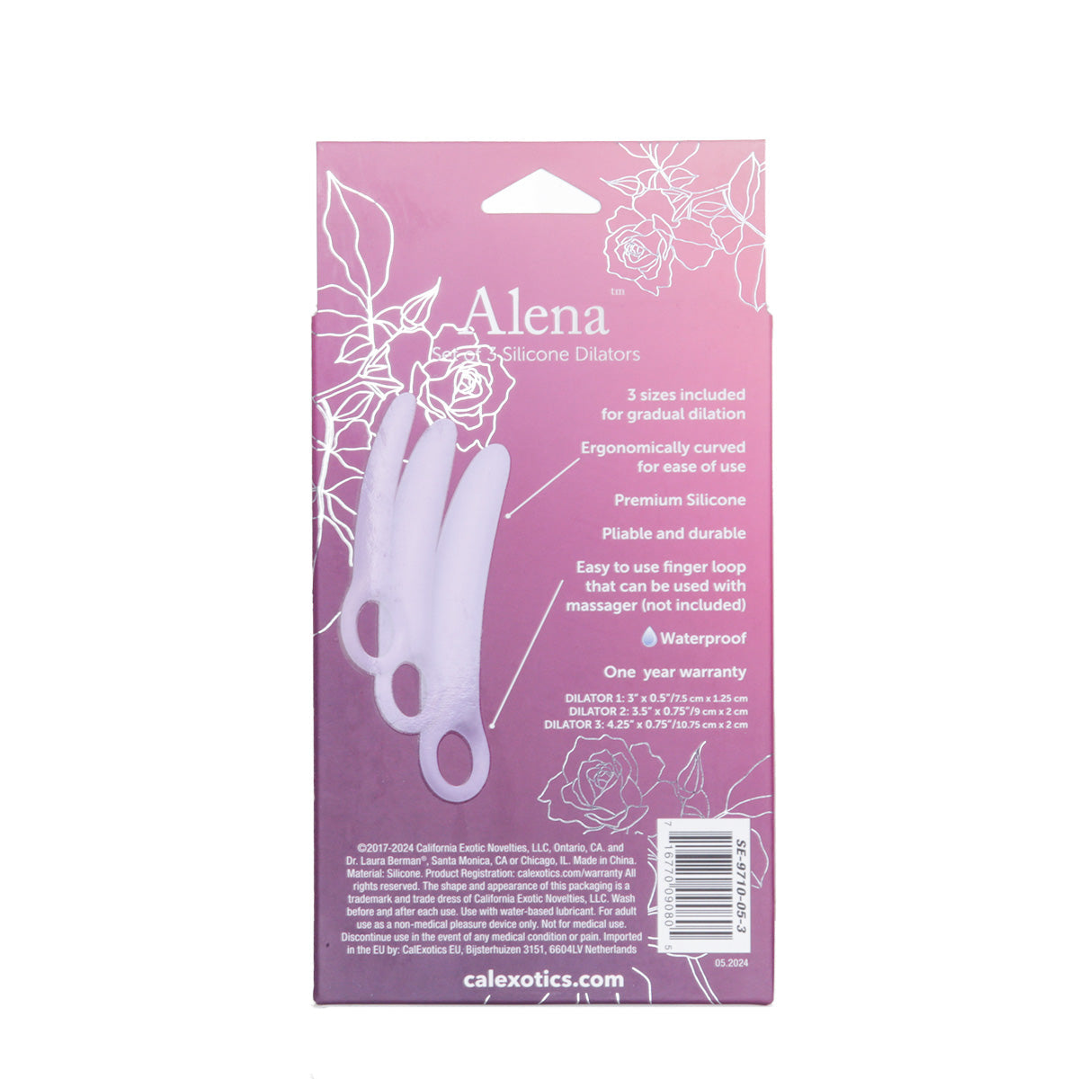 CalExotics® Dr. Laura Berman® Alena™ – Set of 3 Silicone Dilators – Purple