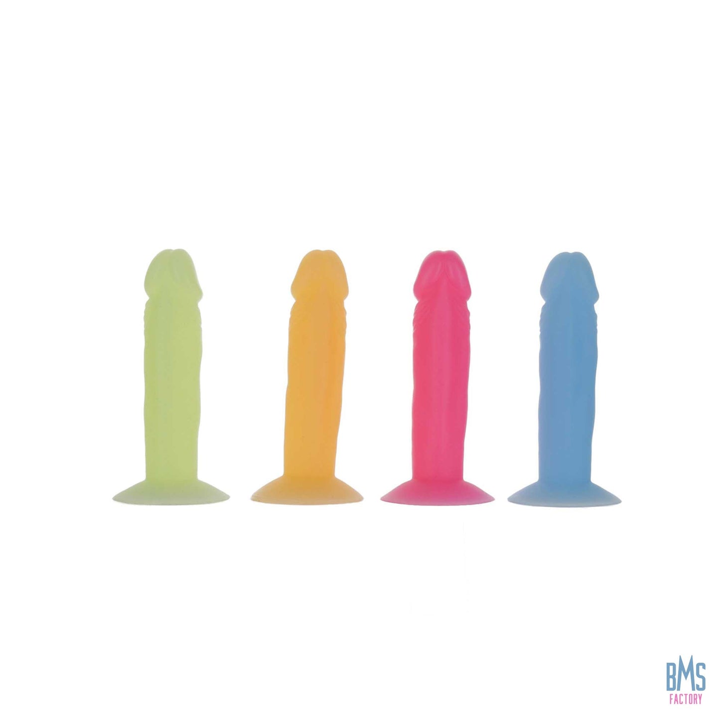 Addiction - Silly Willy – Glow in the Dark - 3.3” Silicone Dildo - 12 pcs