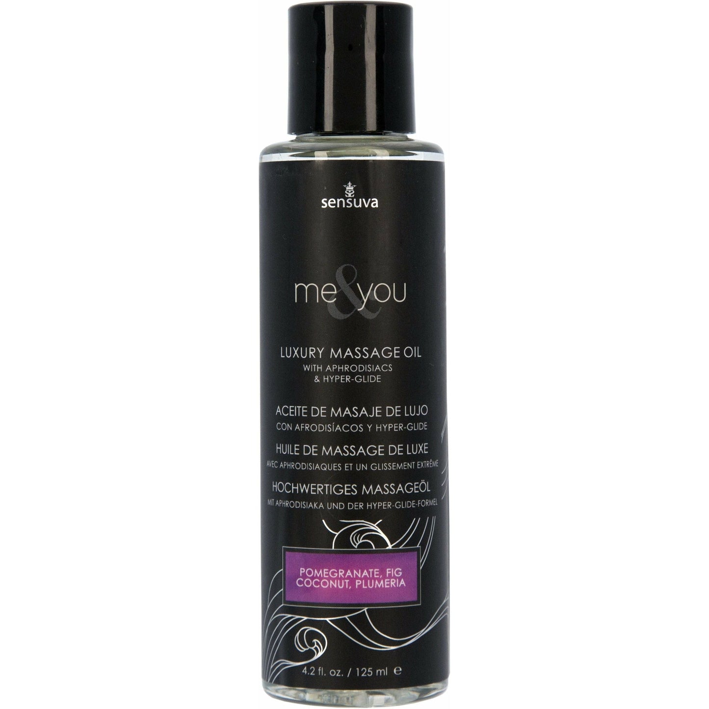 Sensuva Me&You – Luxury Massage Oil – 4.2 oz - Pomegranate, Fig, Coconut, Plumeria