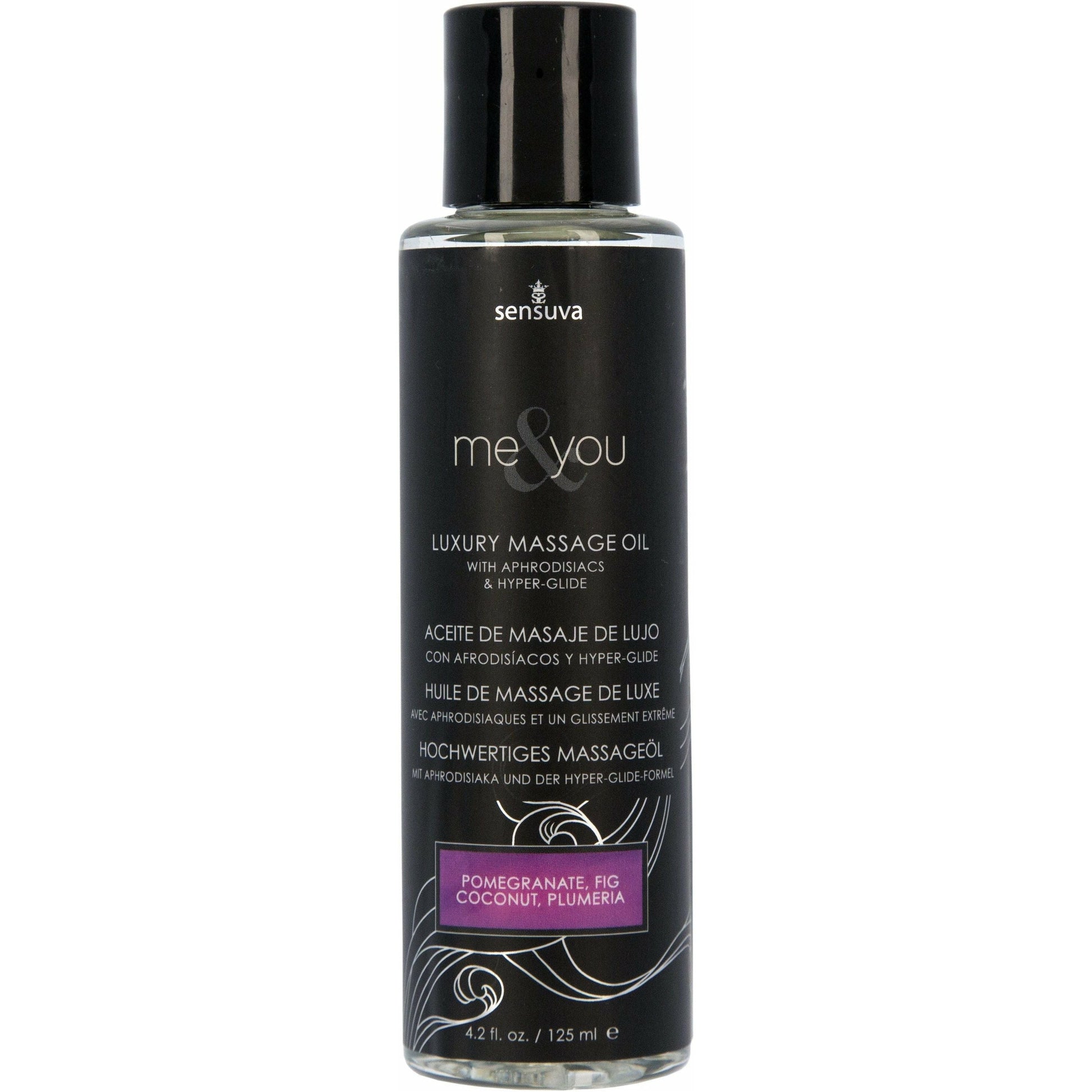 Sensuva Me&You – Luxury Massage Oil – 4.2 oz - Pomegranate, Fig, Coconut, Plumeria