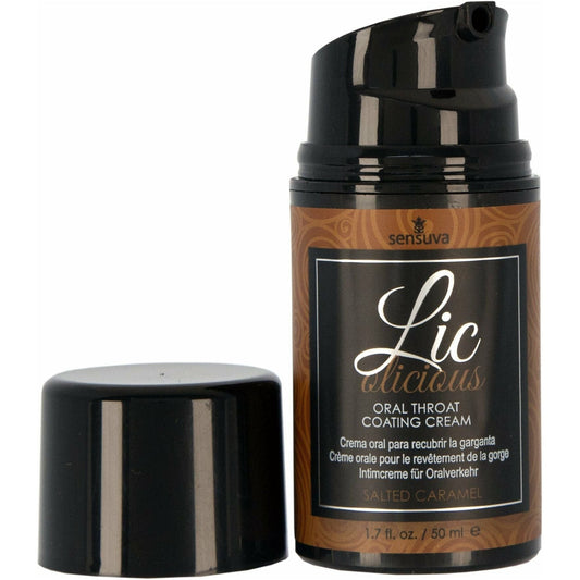 Sensuva Licolicious – Flavoured Throat Coating Cream – 1.7 oz - Salted Caramel
