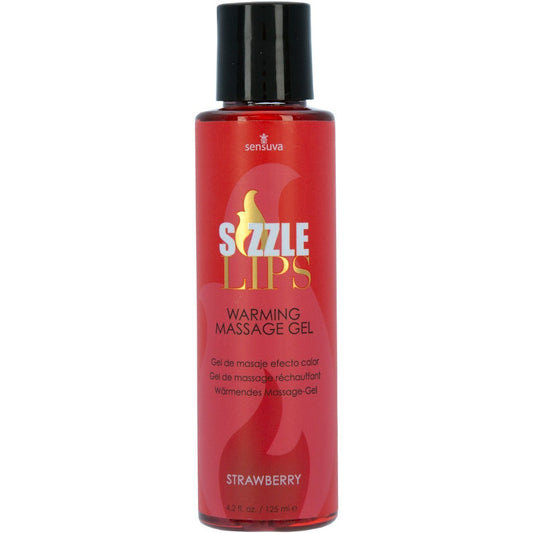 Sensuva Sizzle Lips Warming Edible Gel Strawberry 4.2 oz
