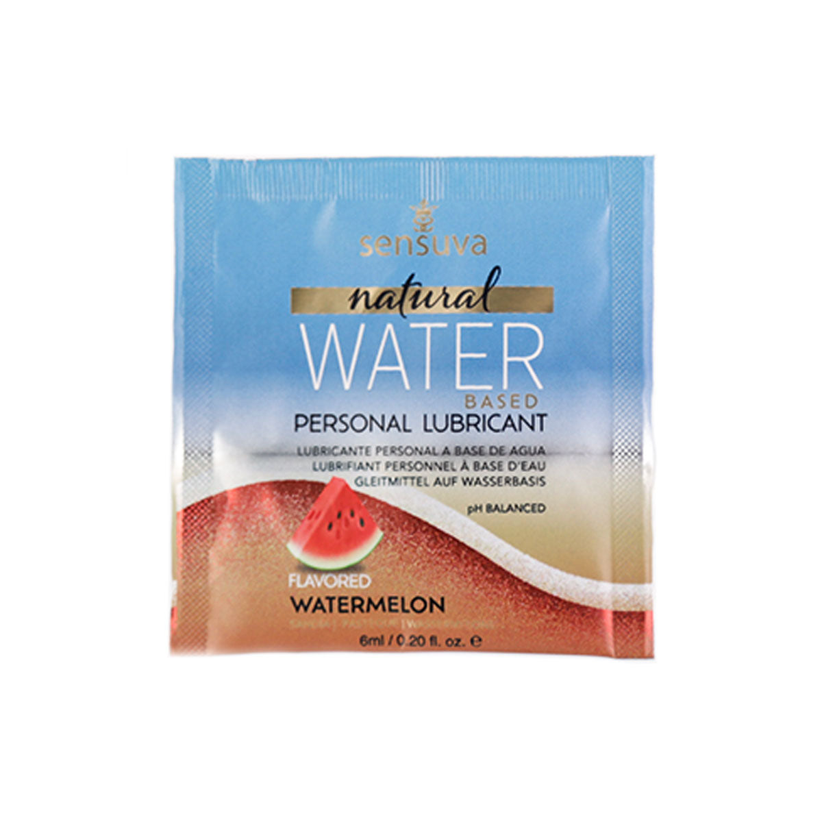 Sensuva Natural Water-Based – Flavoured Personal Moisturizer - 6ml/0.2oz, Watermelon