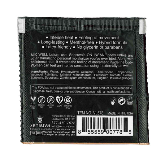 Sensuva - Ultra-Stimulating ON INSANE - Cinnabun - Foil 6ml/0.20 fl oz.