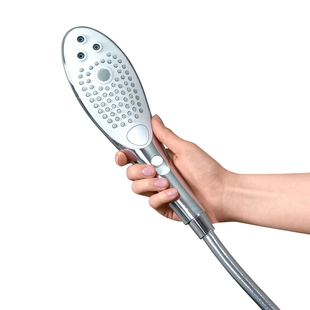 Womanizer® - Wave - Combined Shower Head & Water Massage Clitoral Stimulator - Chrome