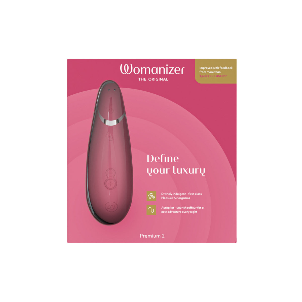 Womanizer Premium 2 – Clitoral Stimulator – Raspberry