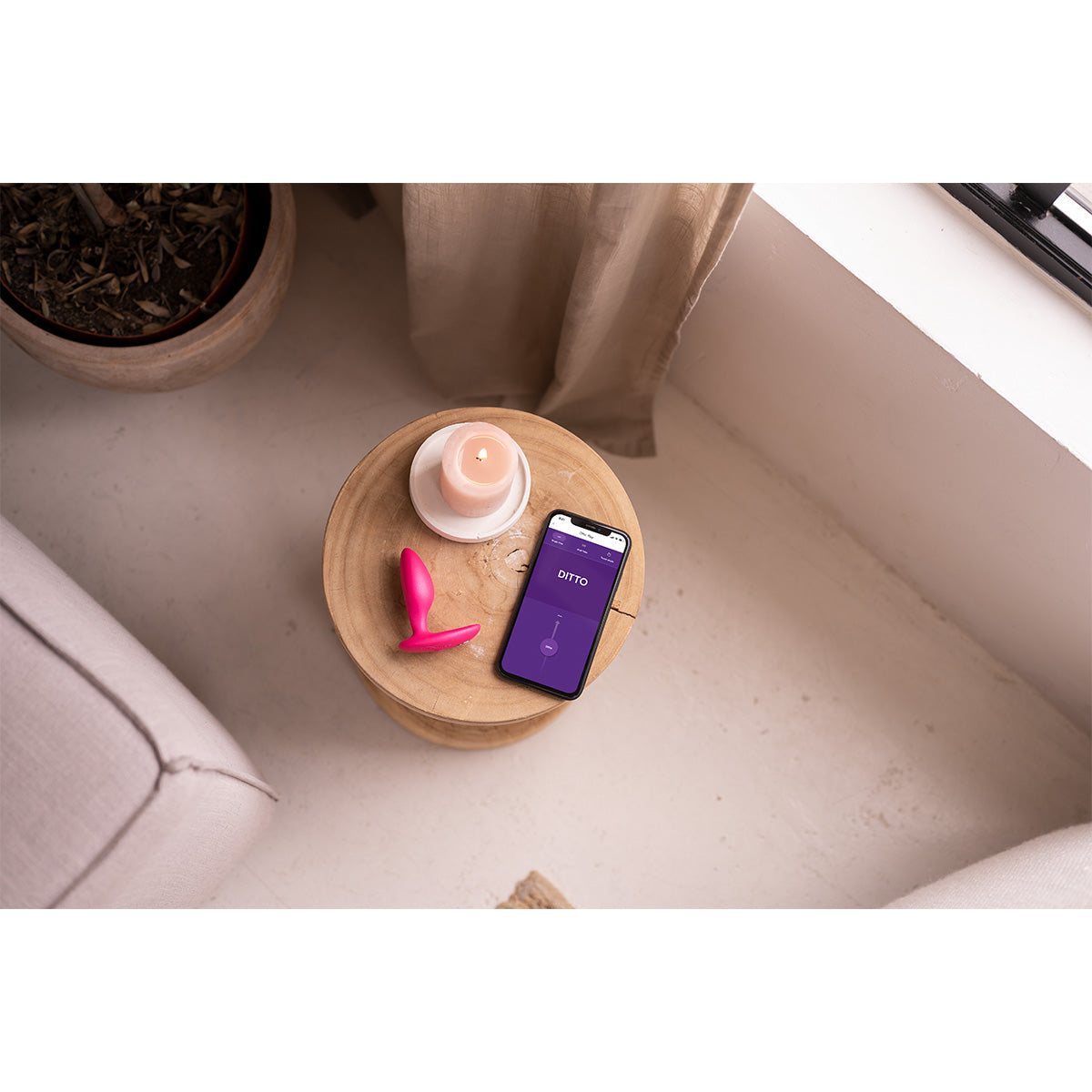 We-Vibe® - Ditto+ - Vibrating Anal Plug with Remote - Cosmic Pink