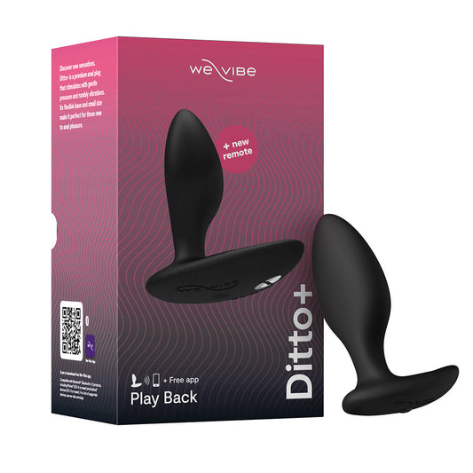 We-Vibe® - Ditto+ - Vibrating Anal Plug with Remote - Satin Black