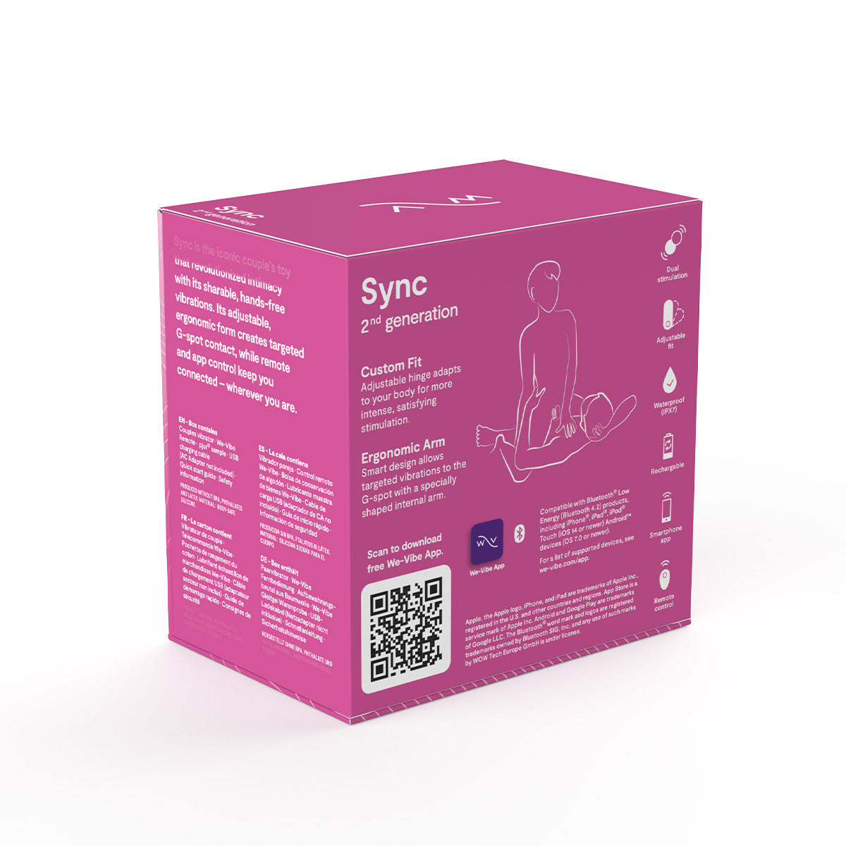 We-Vibe® - Sync Wearable Couples’ Vibrator 2nd  Generation - Rose