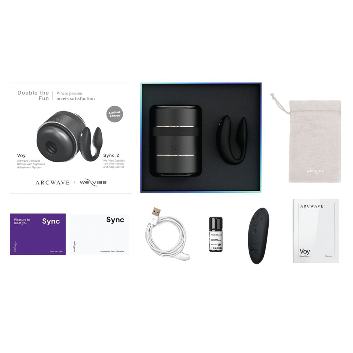 Arcwave® X We-Vibe® - Limited Edition - Double the Fun Kit - Black
