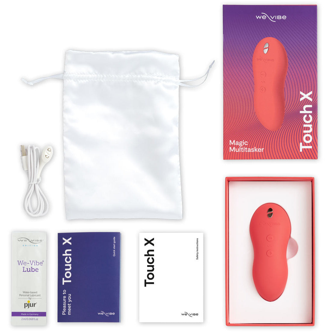 We-Vibe - Forever Favorites – Lay-On Vibrating Massager & Bullet Vibrator Special Edition Set – Red/Coral