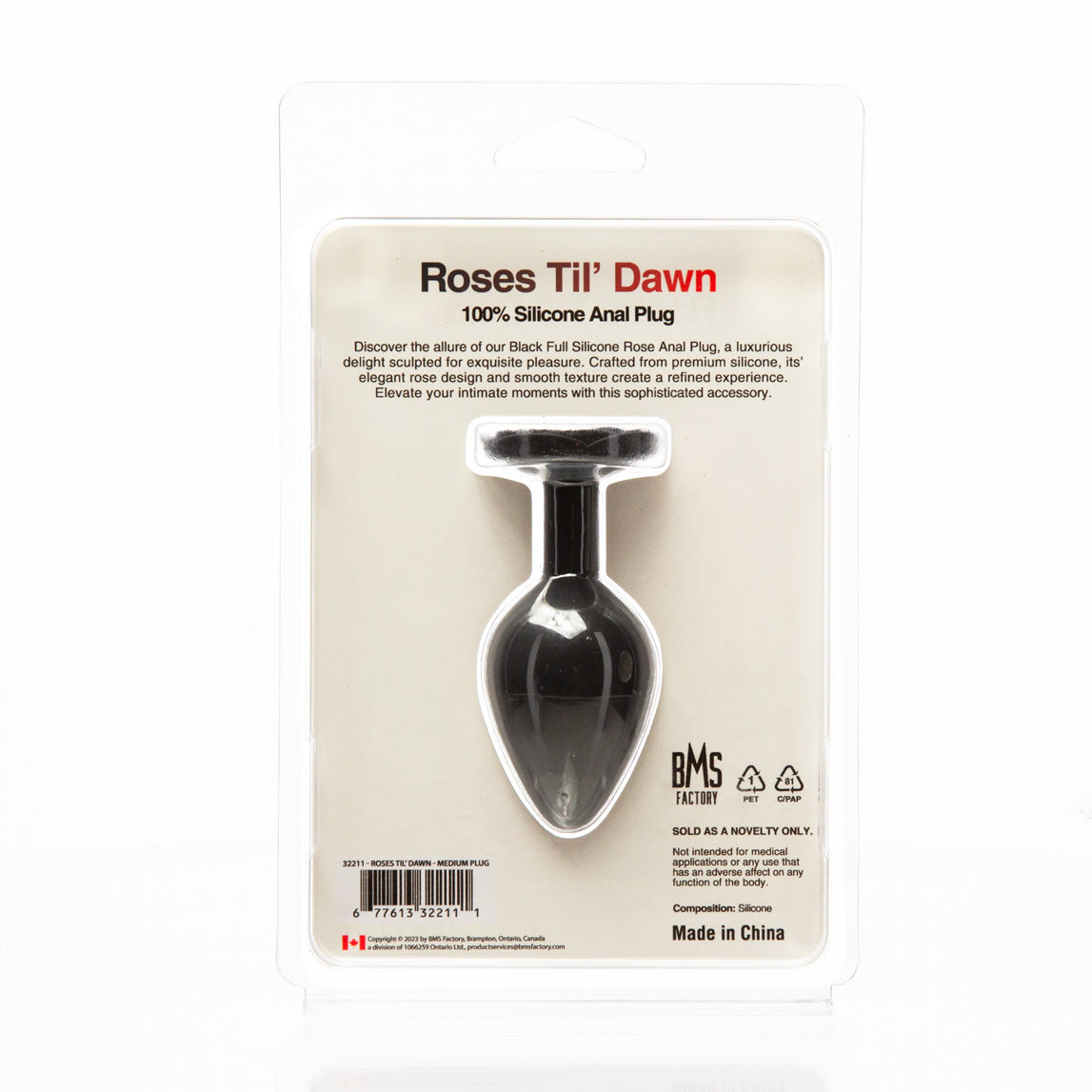 BMS – Roses Til’ Dawn – Silicone Anal Plug – Medium