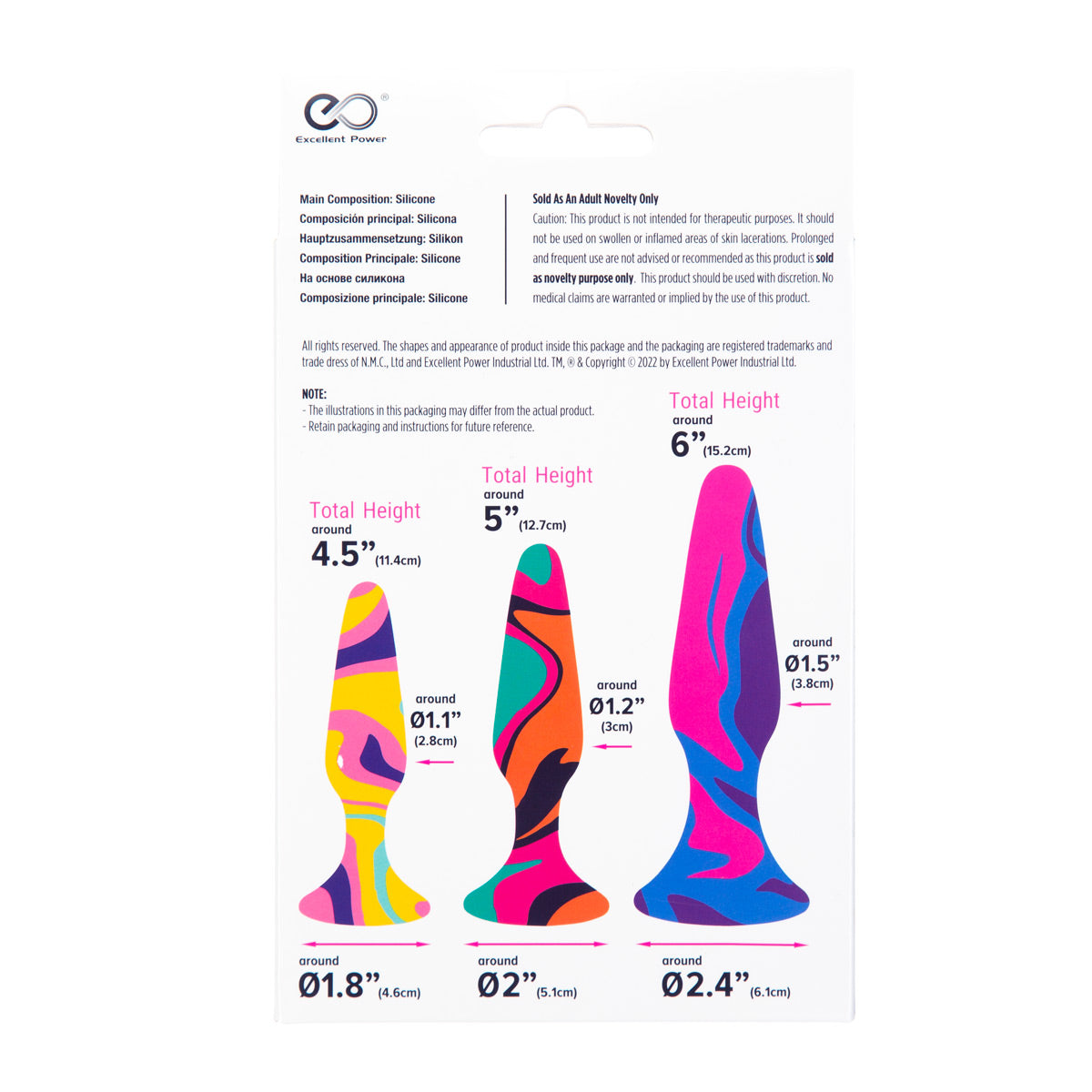 Excellent Power Fervent Gala 3 in 1 Silicone Butt Plug Training Kit